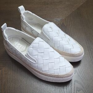Franco Sarto White Woven Slip-On Espadrille Sneakers